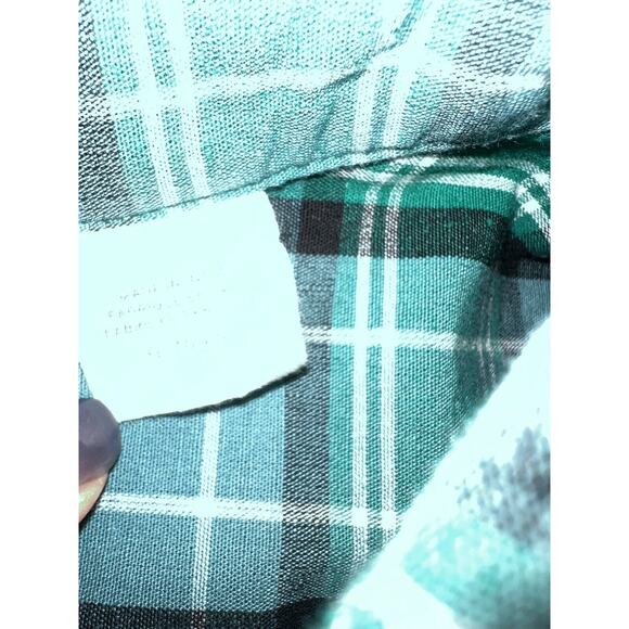 Levi's XL Mens Shirt Green Plaid Button Down Long Sleeve Collared - Picture 4 of 8